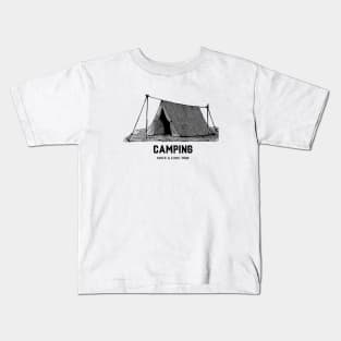 Camping Adventure Tent Since Vintage Sunset Kids T-Shirt